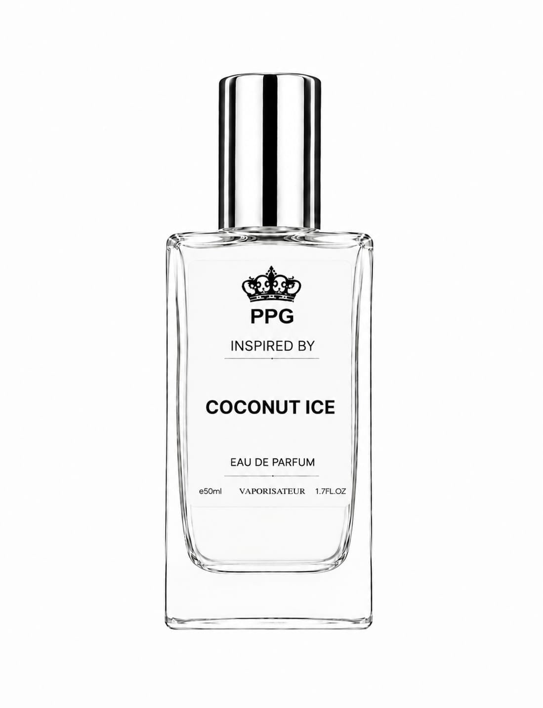 Coconut Ice Perfume Spray: Sweet Gourmand Classic Scent, Vegan EDP 50ml