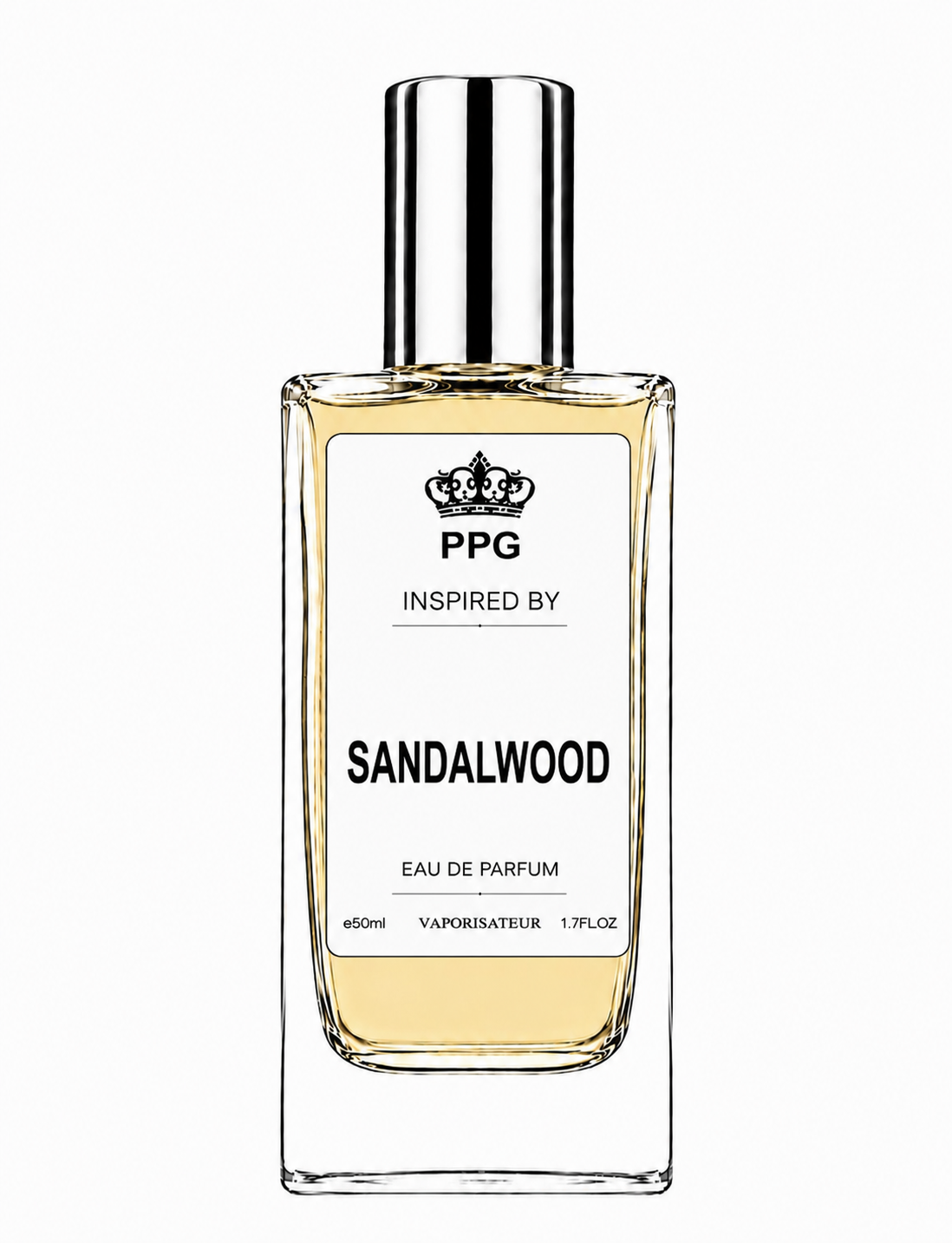 Sandalwood Perfume Spray: Elegant Warm Woody Scent, Vegan EDP 50ml
