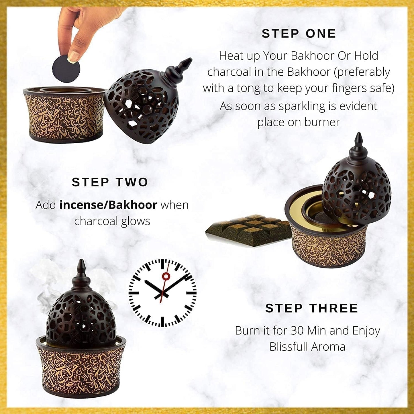 Hajar Al Aswad Bakhoor: Oud Rose Amber Arabian Home Fragrance Incense 5g 10g 15g 20g
