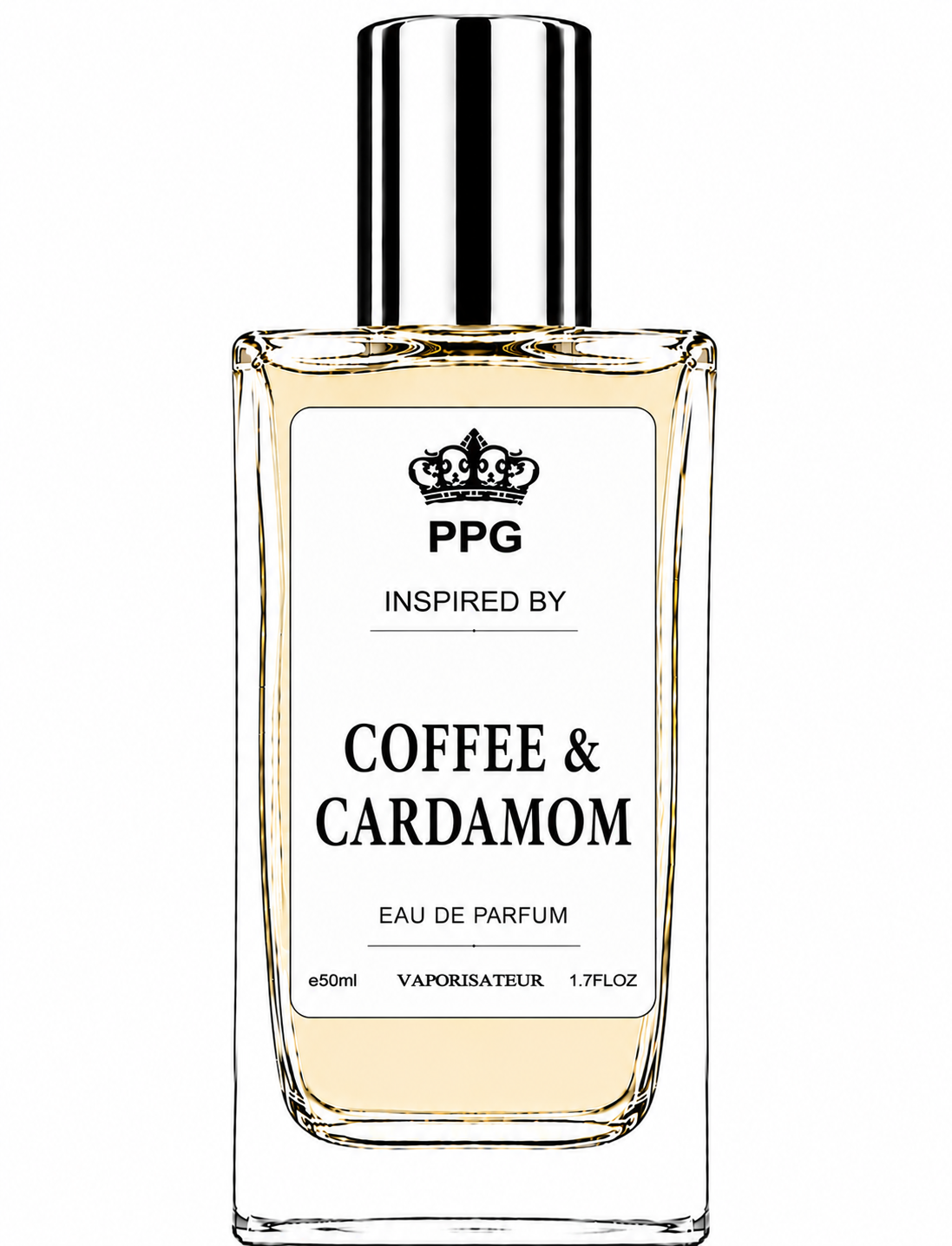 Coffee & Cardamom Perfume Spray: Fresh Rich Aromatic Warm Spicy Scent, Vegan EDP 50ml