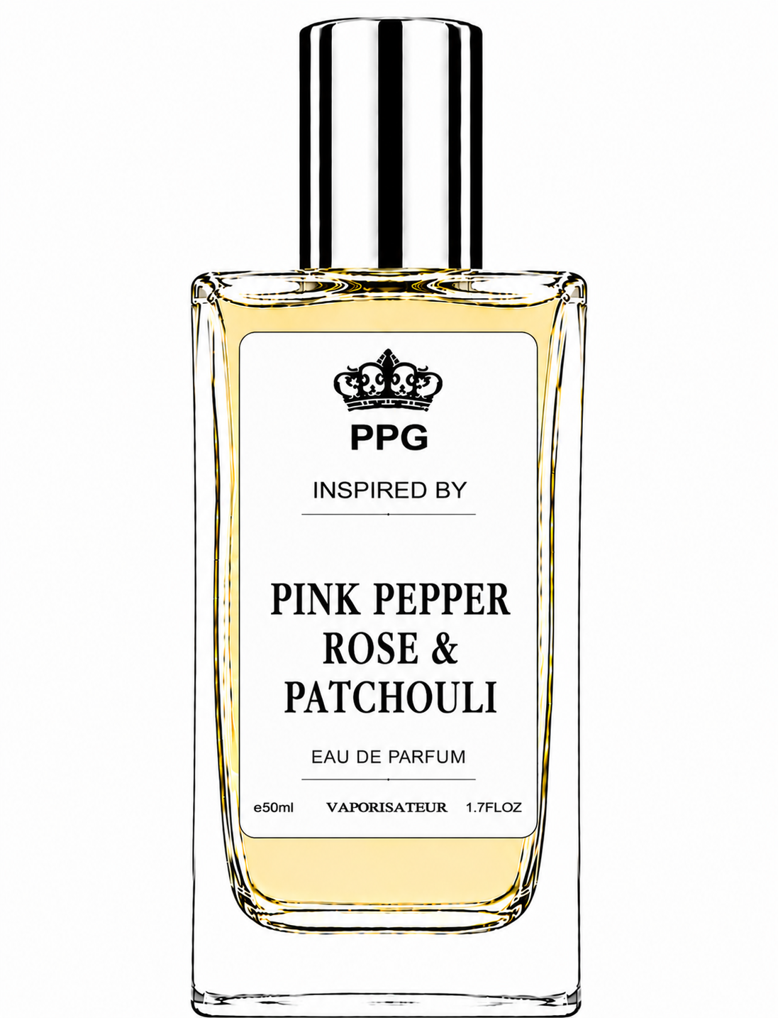 Pink Pepper Rose & Patchouli Perfume Spray: Luxurious Rich Fresh Floral Spicy Scent, Vegan EDP 50ml