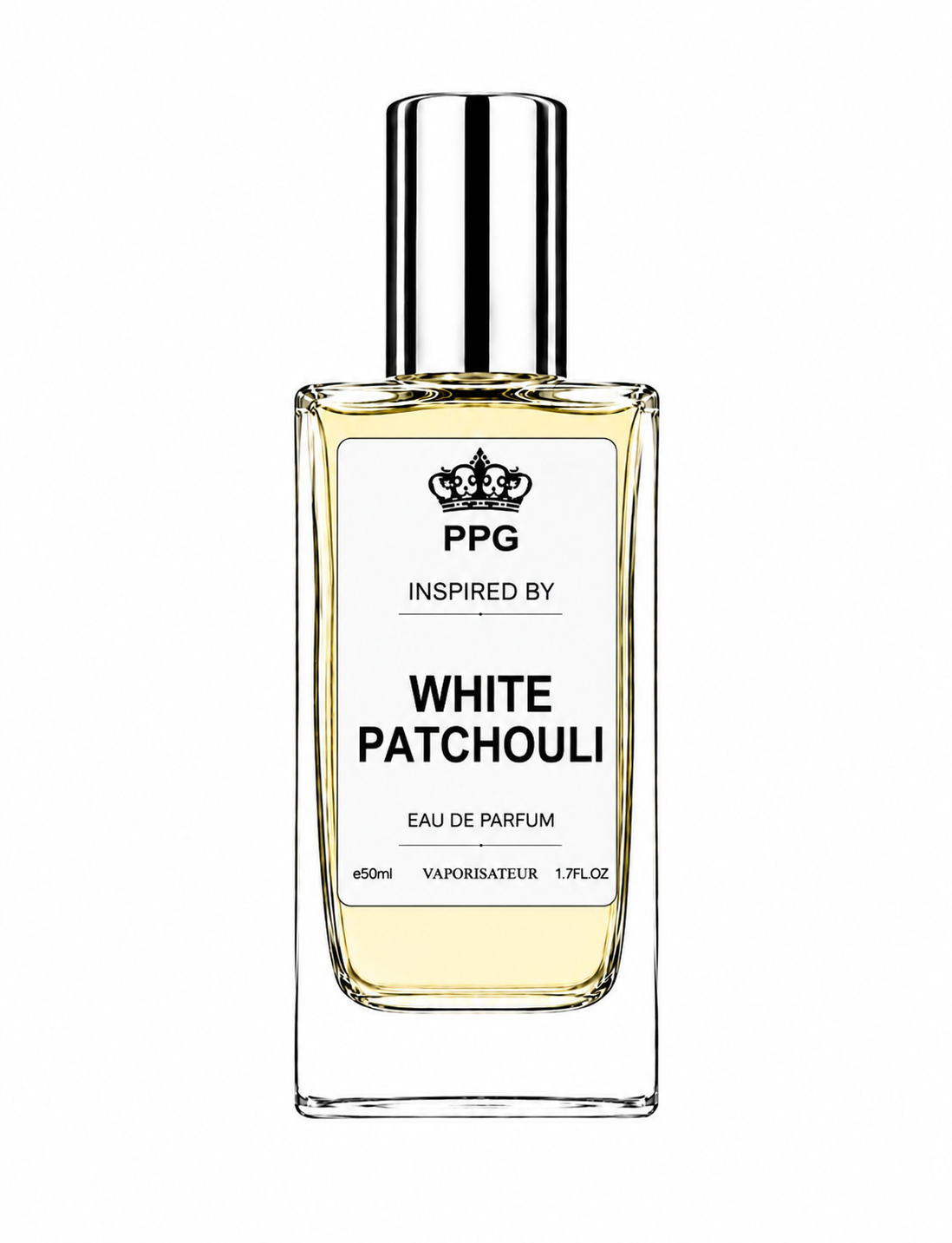 White Patchouli Perfume Spray: Captivating Floral Musk Scent, Vegan EDP 50ml