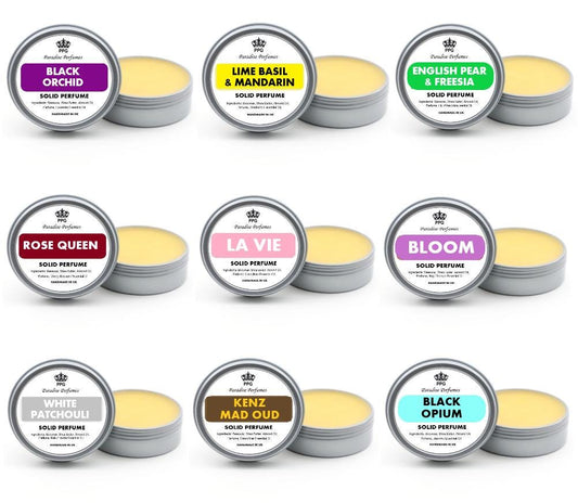 Handmade Solid Perfume Balm: Designer Type Fragrance (15ml)