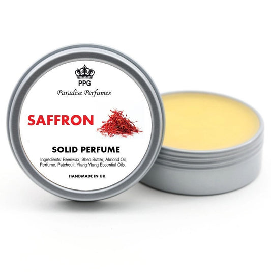 Saffron Solid Perfume: Handmade Alcohol-Free Fragrance Balm