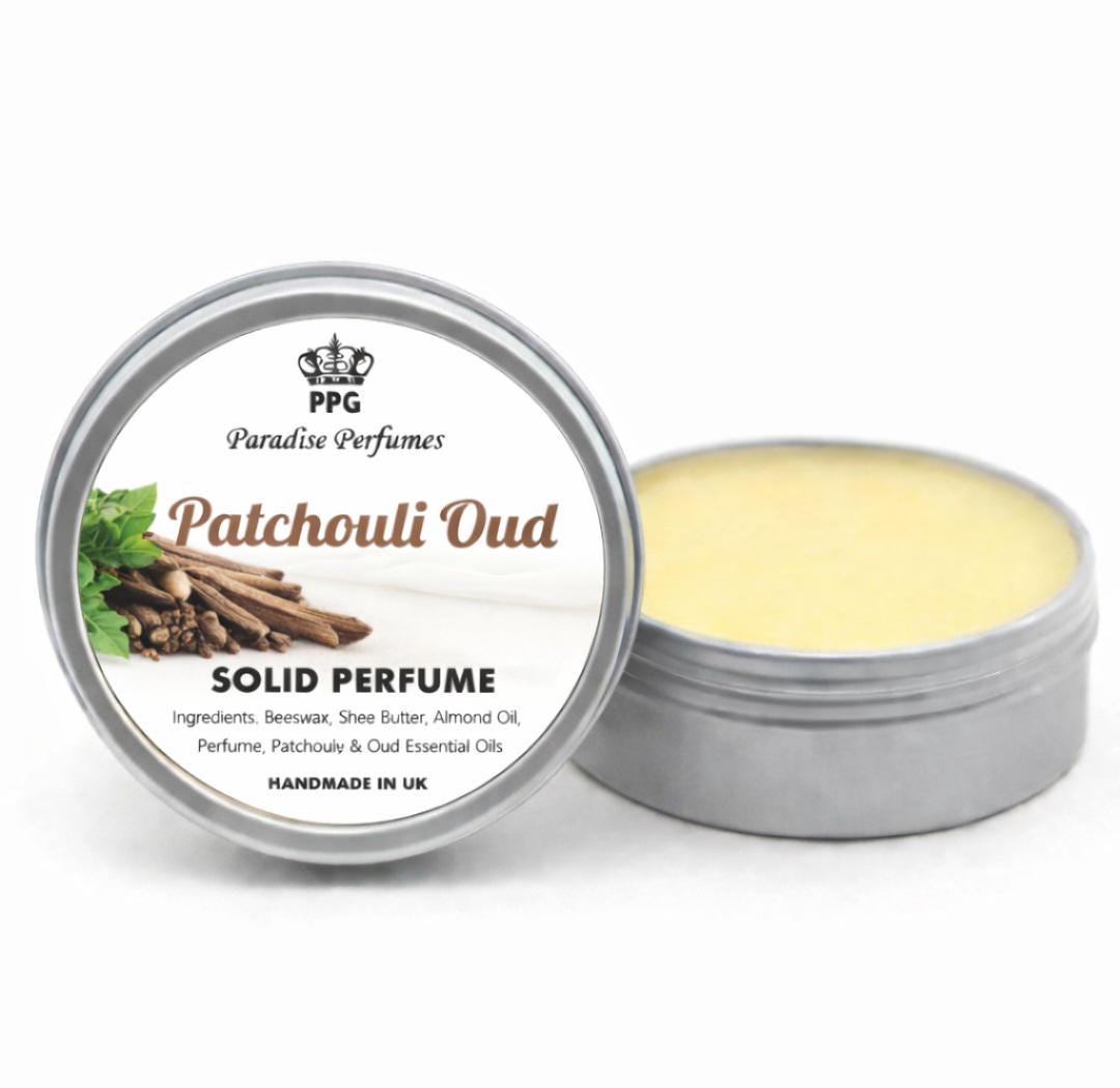 Patchouli Oud Solid Perfume: Floral Scent, Handmade in UK