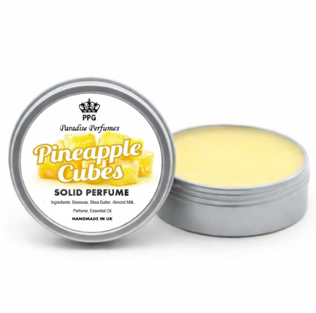 Pineapple Cubes Solid Perfume: Retro Sweets Scent, Handmade in UK
