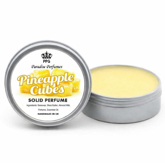 Pineapple Cubes Solid Perfume: Retro Sweets Scent, Handmade in UK