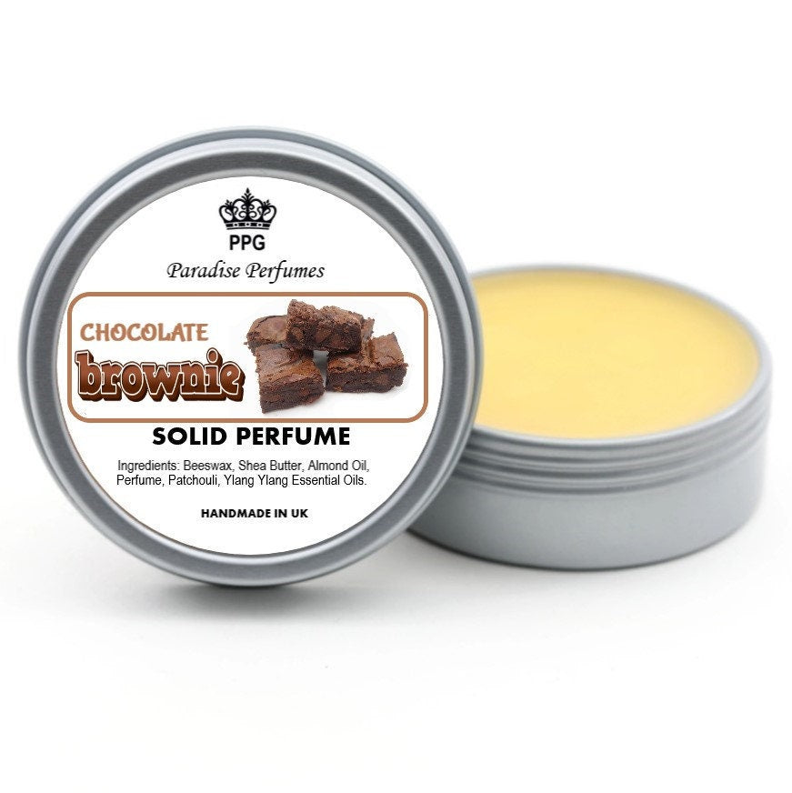 Chocolate Brownie Solid Perfume: Handmade Alcohol-Free Fragrance Balm
