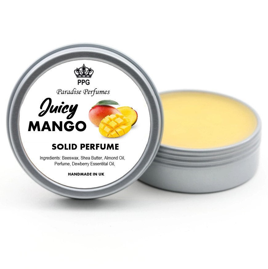 Juicy Mango Solid Perfume: Handmade Tropical Scent (15ml)