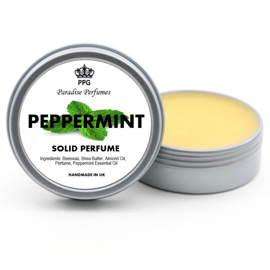 Peppermint Solid Perfume Balm: Handmade Natural Fragrance (15ml)