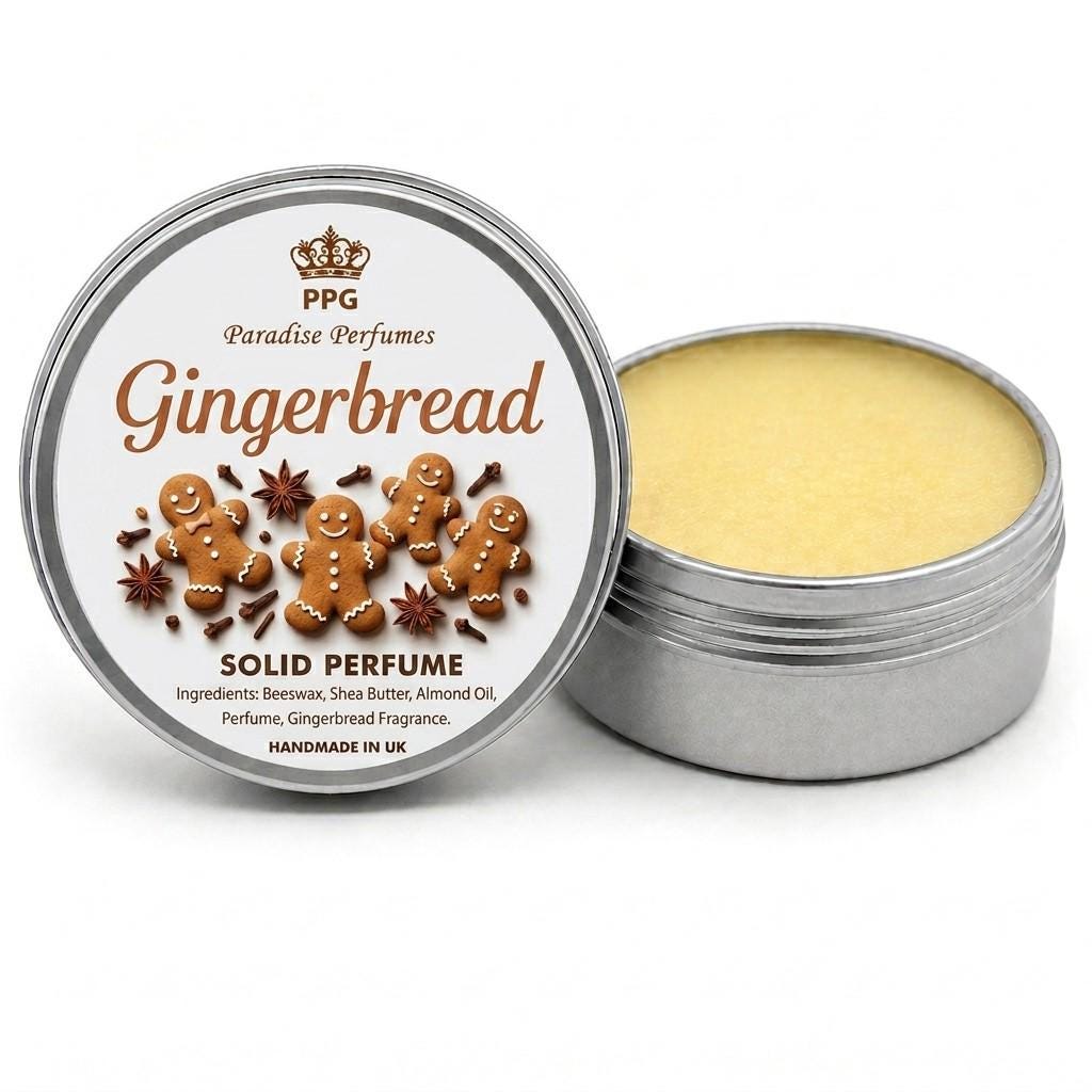 Gingerbread Solid Perfume: Handmade Alcohol-Free Fragrance Balm (15ml)