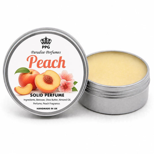 Peach Solid Perfume Balm: Handmade Cruelty-Free Fragrance (15ml)