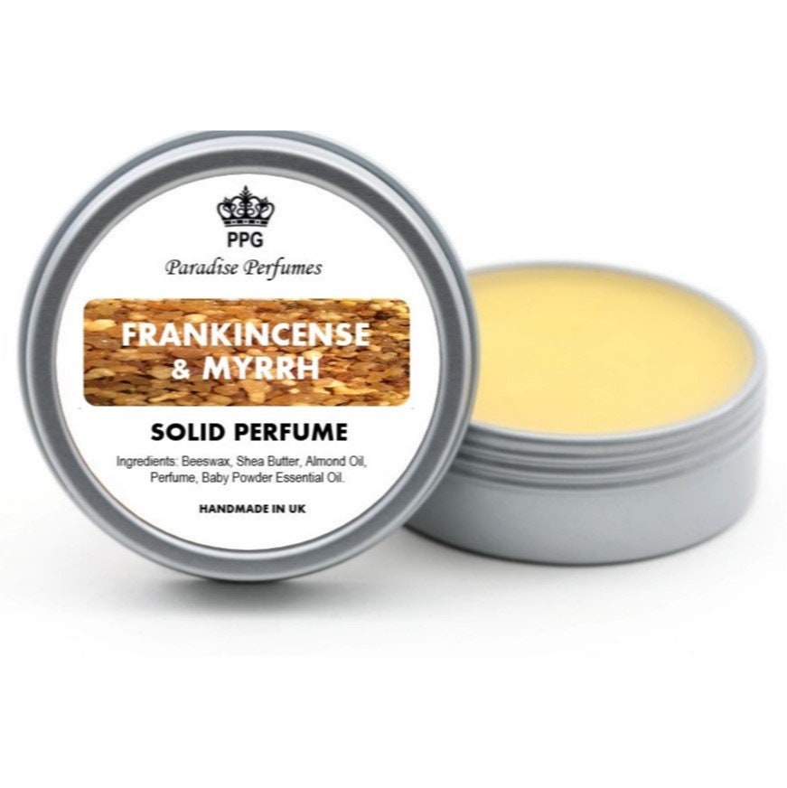Frankincense & Myrrh Solid Perfume: Handmade Alcohol-Free Balm