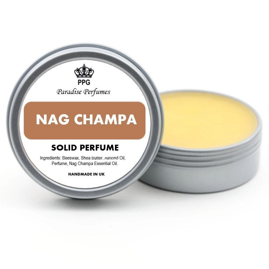 Nag Champa Solid Perfume: Handmade Floral Spice Balm (15ml)