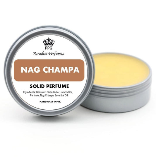 Nag Champa Solid Perfume: Handmade Floral Spice Balm (15ml)
