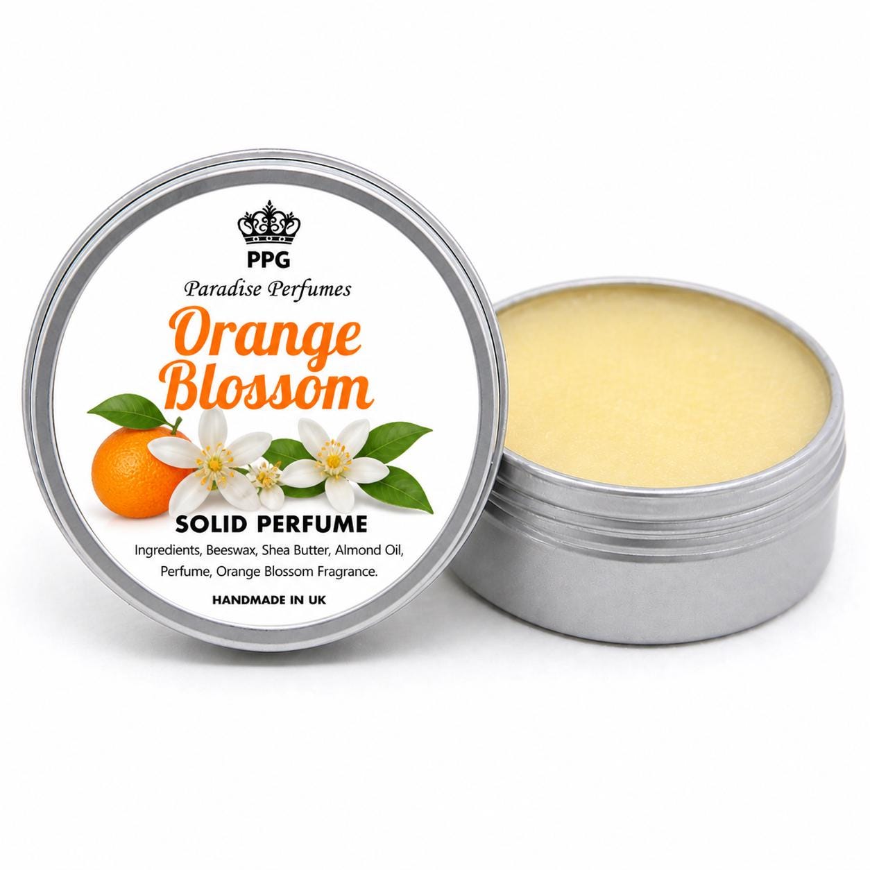 Orange Blossom Scent Solid Perfume: Handmade Balm (15ml)