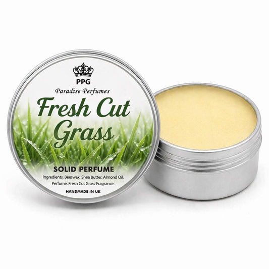 Fresh Cut Grass Solid Perfume Balm: Handmade Cruelty-Free Fragrance (15ml)