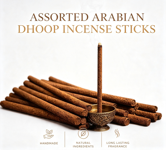 Handmade Arabian Incense Dhoop Sticks: Natural Fragrance, Charcoal Free
