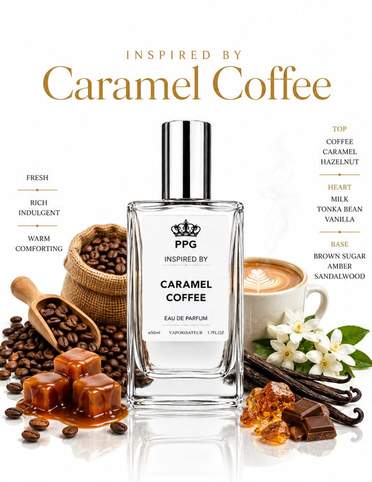 Caramel Coffee Perfume Spray: Fresh Rich Aromatic Sweet Gourmand Scent, Vegan EDP 50ml