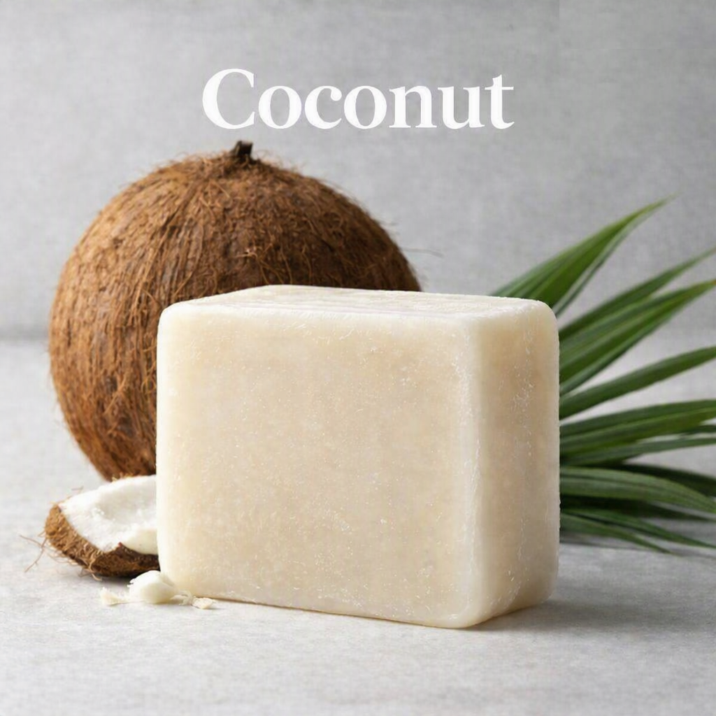 Coconut Scented Solid Soap: Luxury Organic Vegan Soap