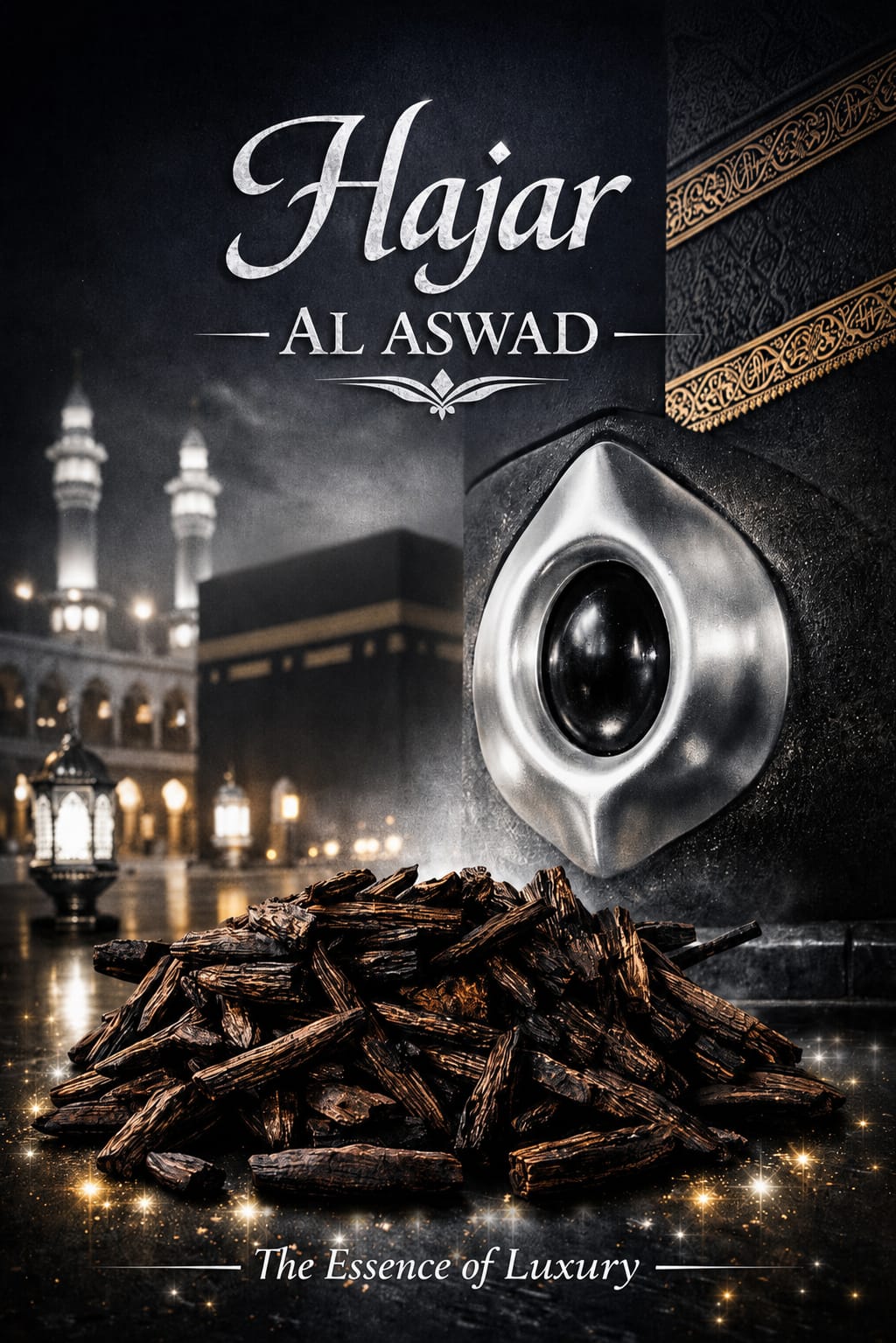 Hajar Al Aswad Bakhoor: Oud Rose Amber Arabian Home Fragrance Incense 5g 10g 15g 20g