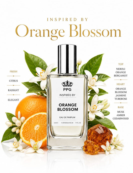 Orange Blossom Perfume Spray: Uplifting Citrus Scent, Vegan EDP 50ml
