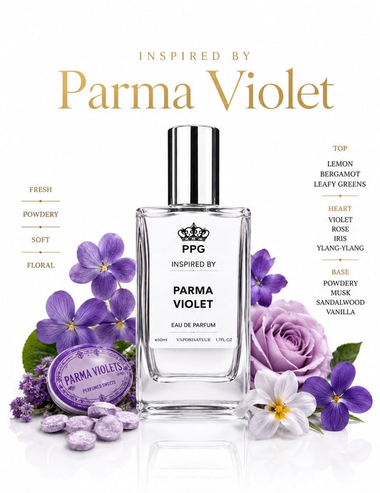 Parma Violet Perfume Spray: Sweet Floral Scent, Vegan EDP 50ml