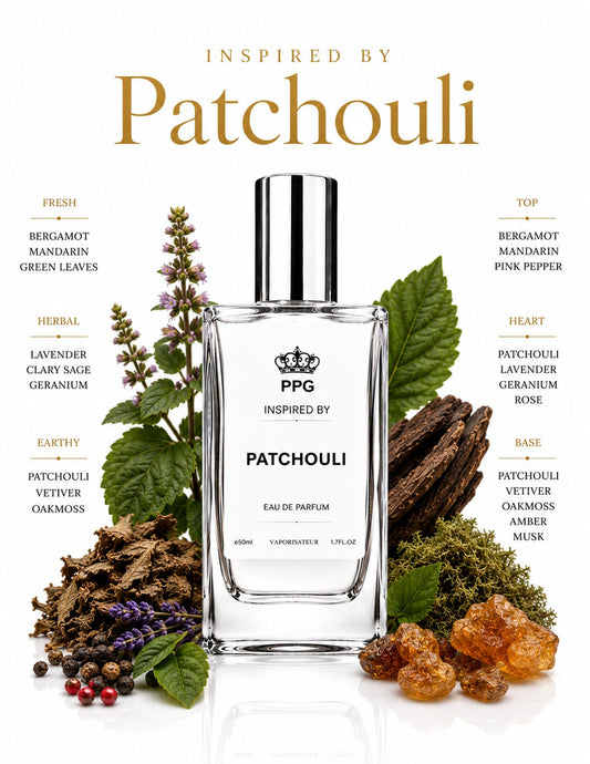 Patchouli Perfume Spray: Earthy Classic Scent, Vegan EDP 50ml
