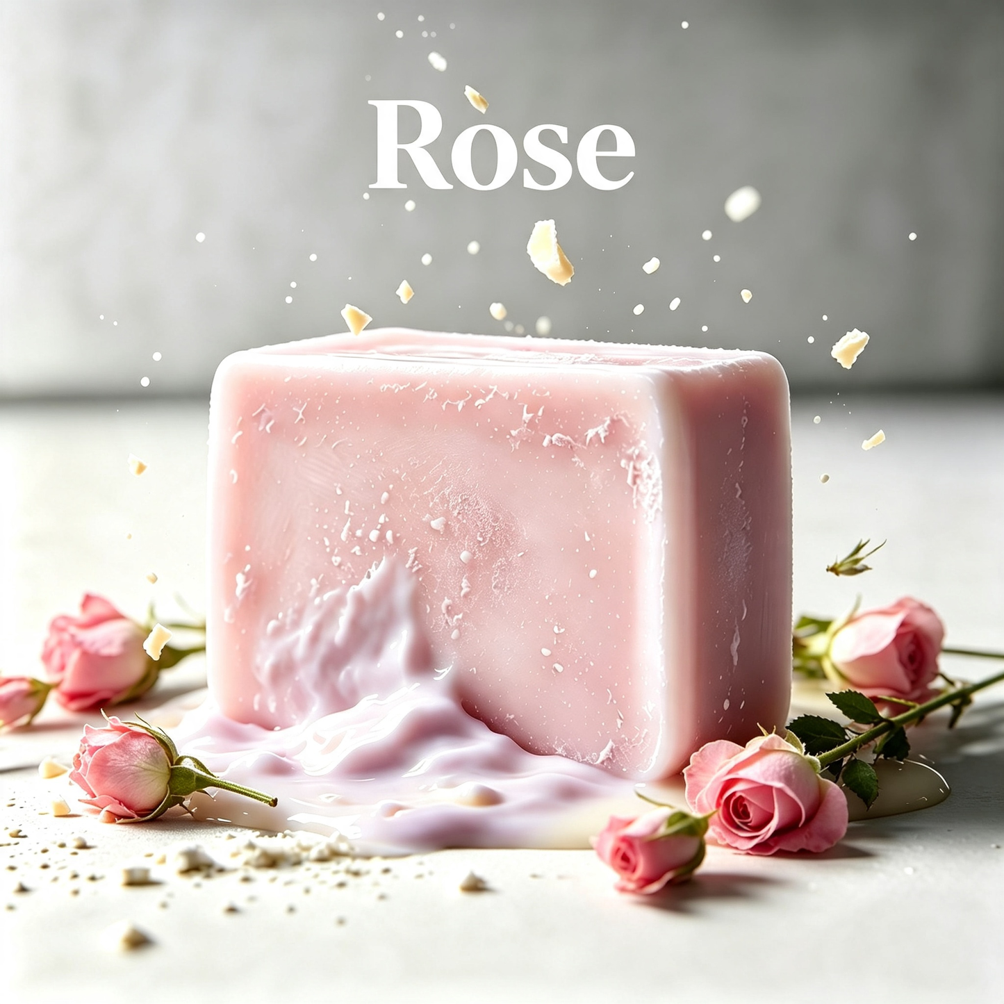 Rose Scented Solid Soap: Luxury Organic Floral Soap, Handmade in UK