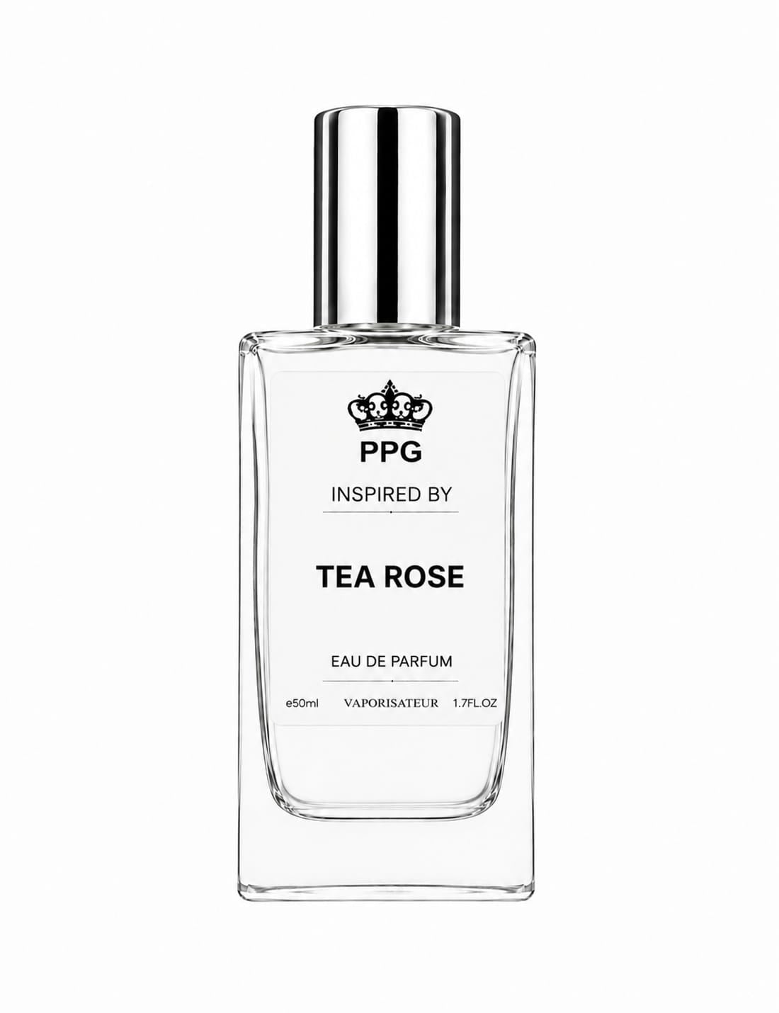 Tea Rose Perfume Spray: Fresh Classic Floral Scent, Vegan EDP 50ml