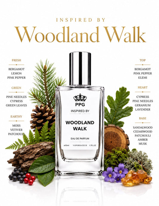 Woodland Walk Perfume Spray: Fresh Earthy Woody Mossy Scent, Vegan EDP 50ml