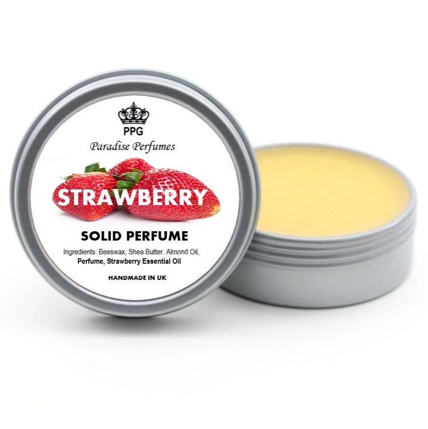 Strawberry Solid Perfume Balm: Handmade Cruelty-Free Scent (15ml)