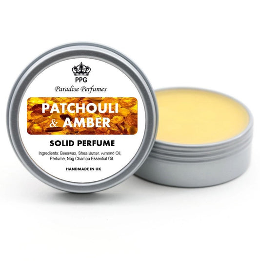 Patchouli & Amber Solid Perfume: Handmade Fragrance Balm (15ml)