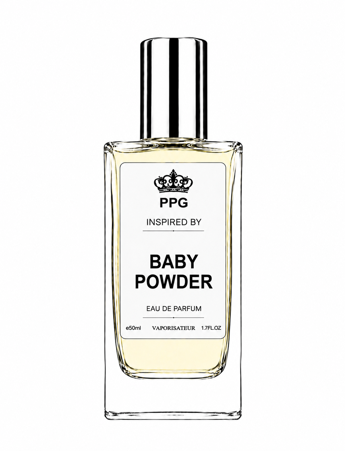 Baby Powder Perfume Spray: Vibrant Crisp Fresh Uplifting Scent, Vegan EDP 50ml
