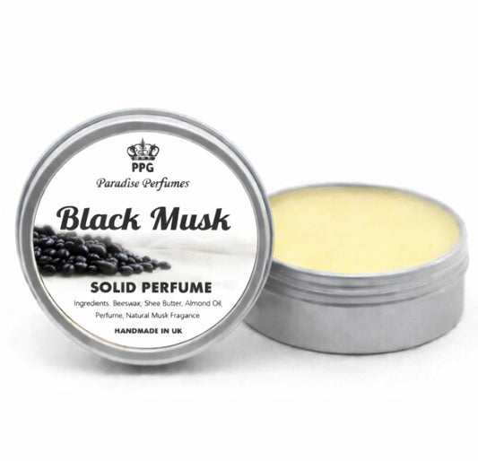 Black Musk Solid Perfume: Floral Scent, Handmade in UK