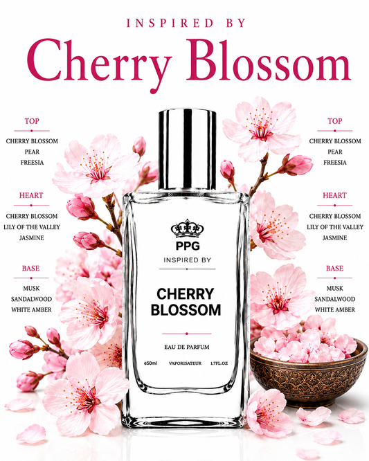 Cherry Blossom Perfume Spray: Graceful Soft Floral Scent, Vegan EDP 50ml
