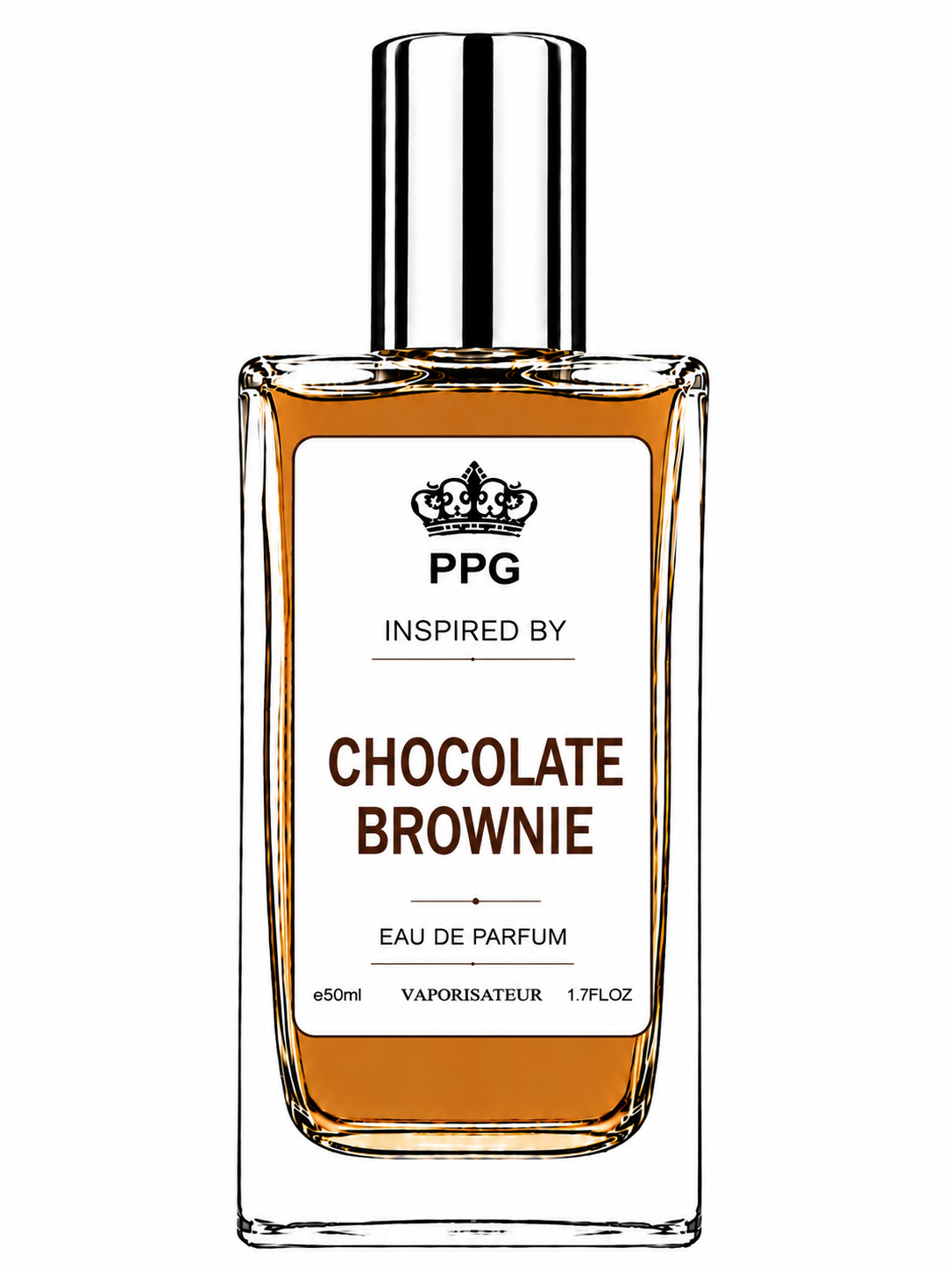 Chocolate Brownie Perfume Spray: Luxurious Rich Fresh Floral Spicy Scent, Vegan EDP 50ml