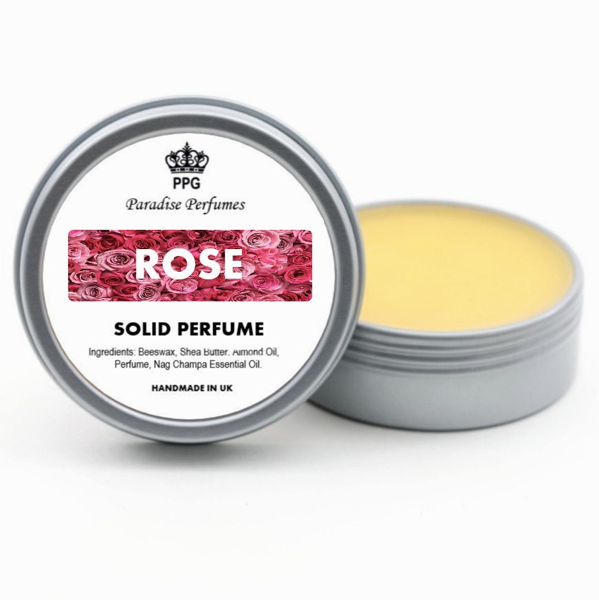 Rose Solid Perfume: Handmade Alcohol-Free Fragrance Balm (15ml)