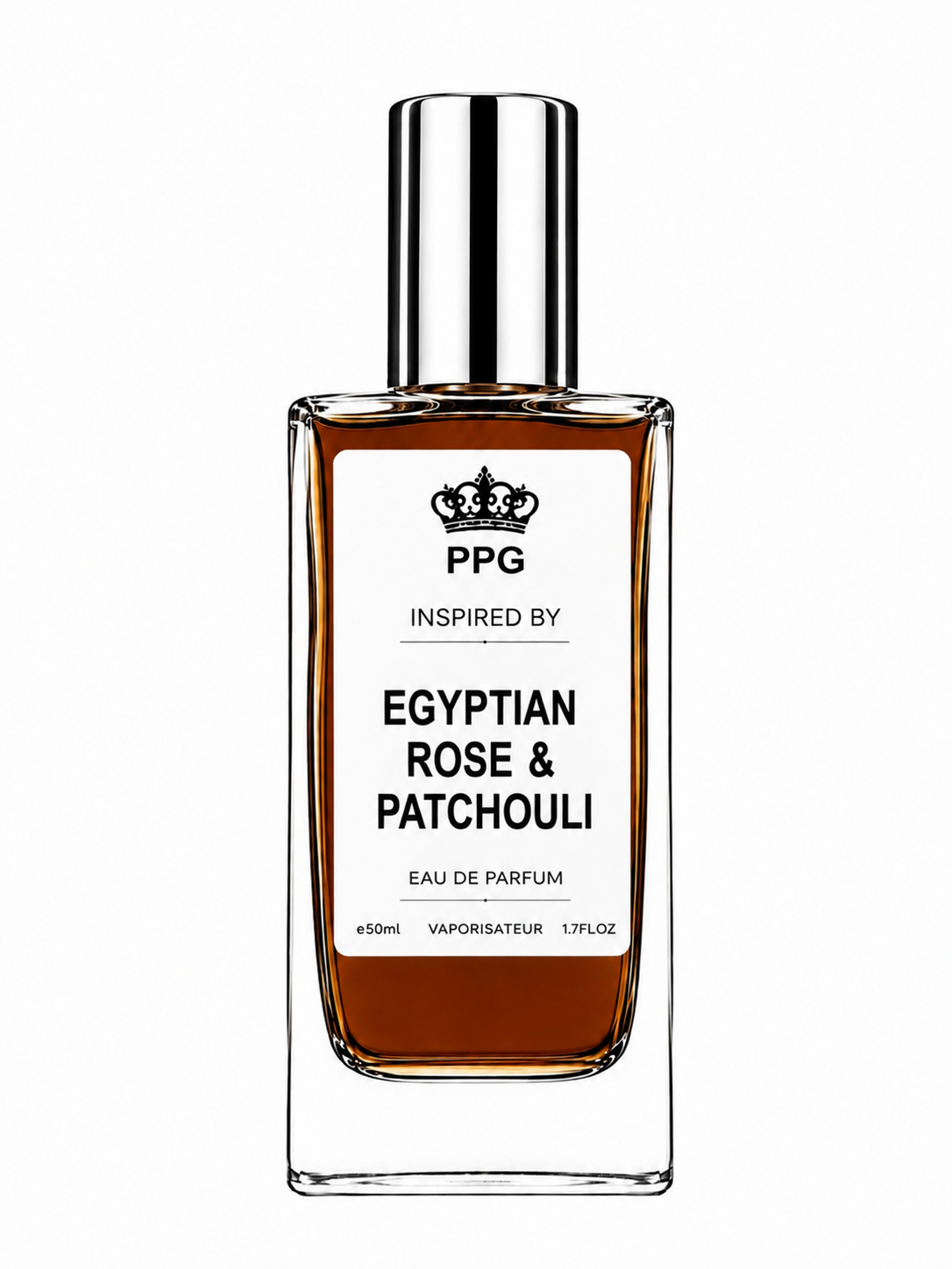 Egyptian Rose & Patchouli Perfume Spray: Rich Earthy Floral Scent, Vegan EDP 50ml