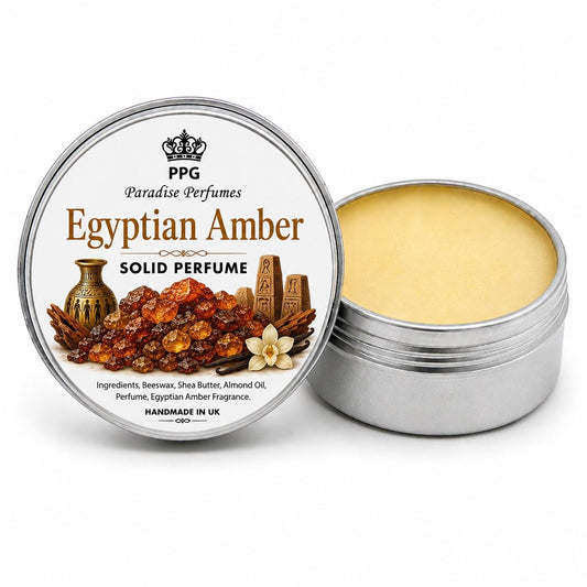 Egyptian Amber Solid Perfume: Handmade Natural Fragrance Balm (15ml)