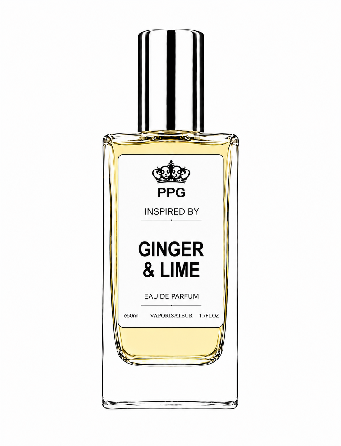 Ginger & Lime Perfume Spray: Vibrant Crisp Fresh Zesty Scent, Vegan EDP 50ml