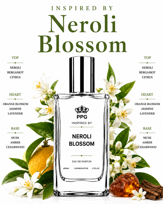 Neroli Blossom Perfume Spray: Sparkling Fresh Citrus Woody Scent, Vegan EDP 50ml