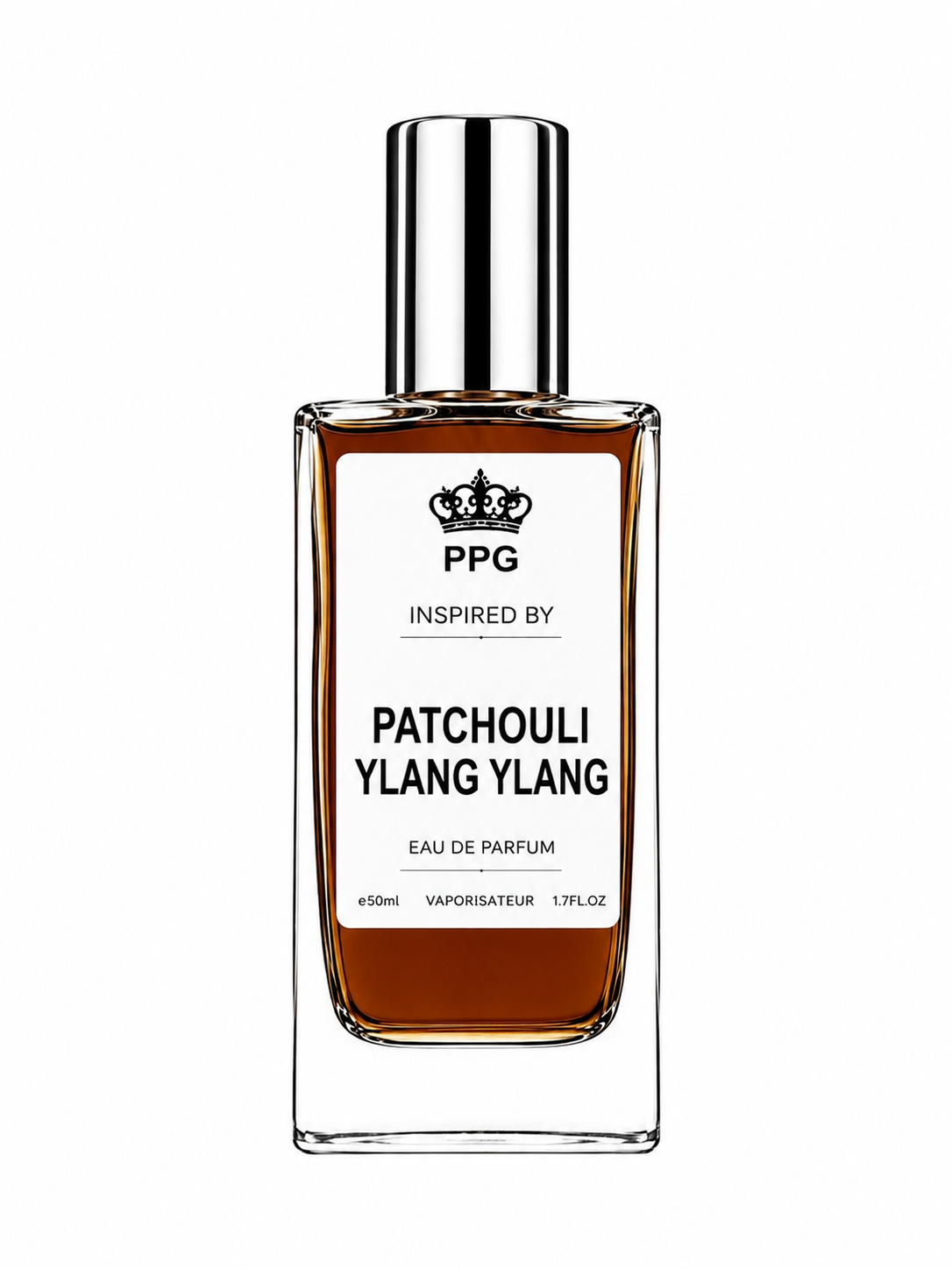 Patchouli & Ylang Ylang Perfume Spray: Floral Earthy Tropical Scent, Vegan EDP 50ml