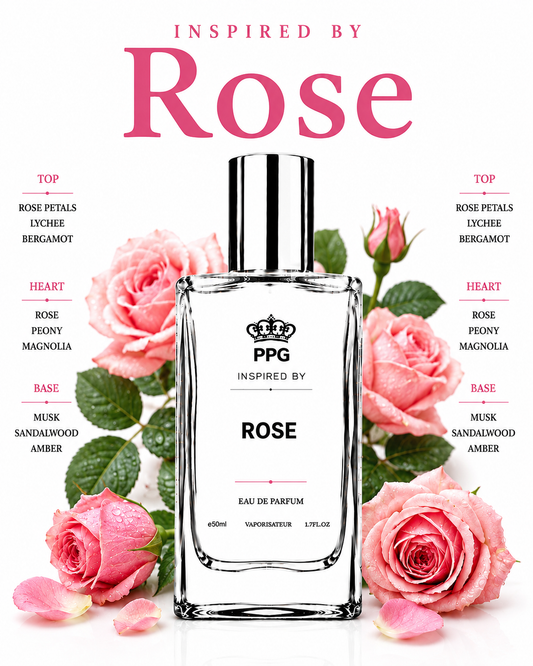 Rose Perfume Spray: Fresh Blooming Floral Scent, Vegan EDP 50ml