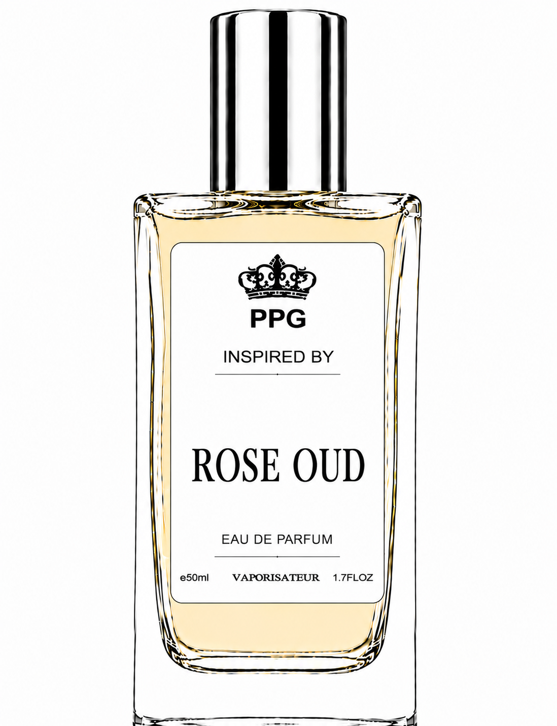 Rose Oud Perfume Spray: Luxurious Fresh Floral Elegant Scent, Vegan EDP 50ml