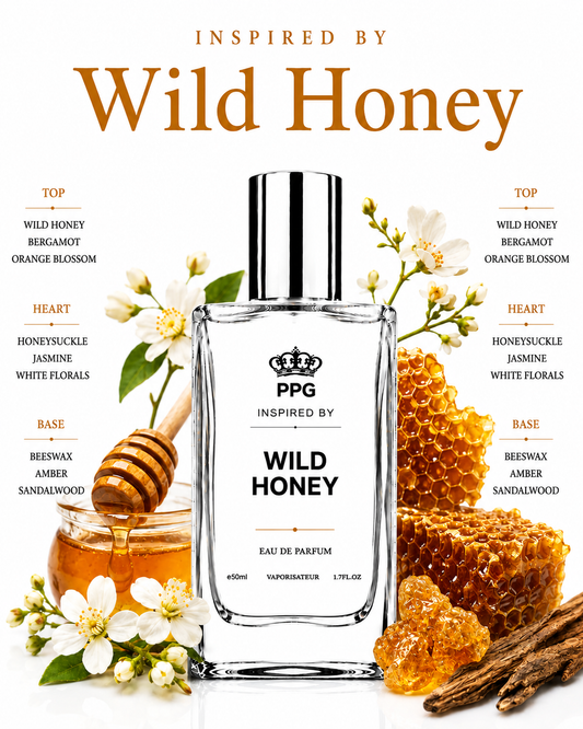 Wild Honey Perfume Spray: Luxurious Sweet Warm Scent, Vegan EDP 50ml